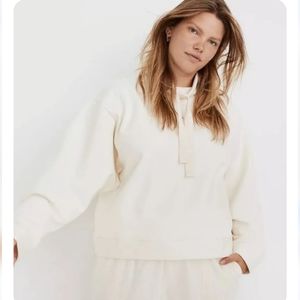 Madewell Ribbed Funnelneck Sweatshirt - size M